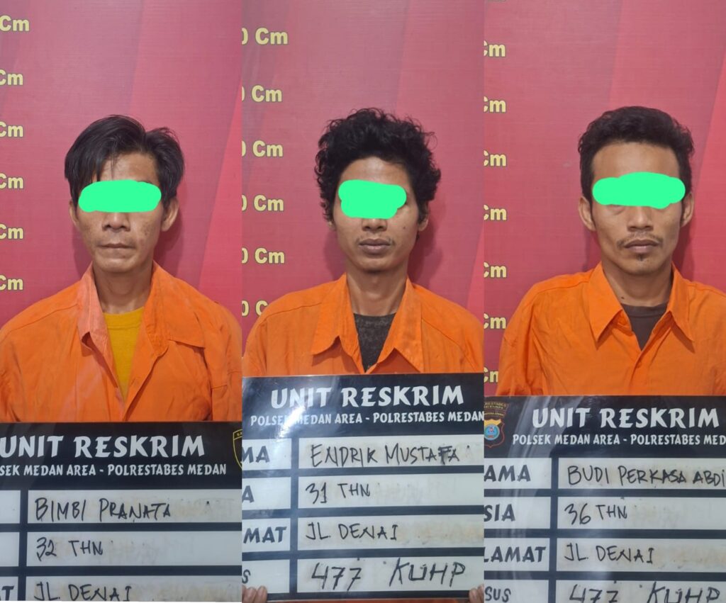 2 Bulan Buron, Polsek Medan Area Tangkap 3 Maling AC
