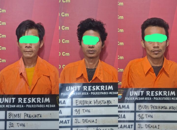 2 Bulan Buron, Polsek Medan Area Tangkap 3 Maling AC