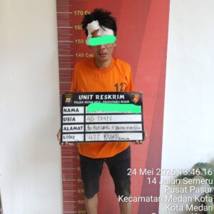 Dihajar Warga, Maling Motor Diamankan Polsek Medan Area