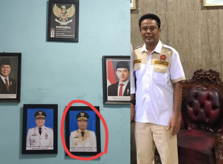 Foto Wakil Bupati Deli Serdang Rusak dan Kotor di Kantor Camat Sunggal, Gerindra Merasa Tersinggung