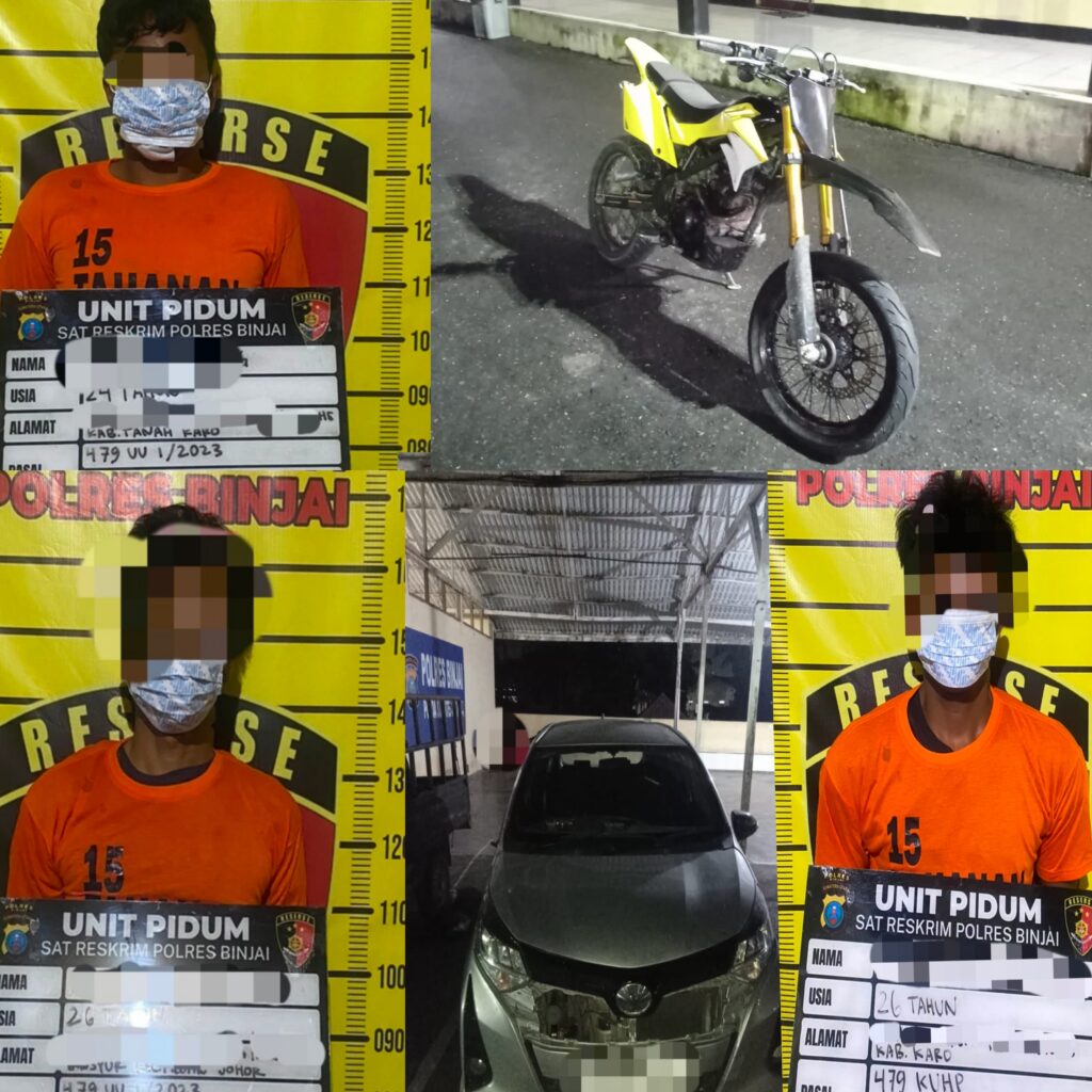 Tim Cobra Polres Binjai Bekuk Tiga Pelaku Begal yang Resahkan Warga Sei Bingai