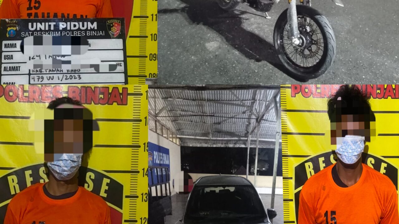 Tim Cobra Polres Binjai Bekuk Tiga Pelaku Begal yang Resahkan Warga Sei Bingai