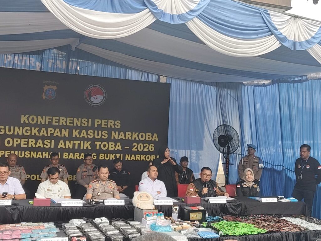 Kasus Narkoba di Medan Melonjak 117 Persen, Polrestabes Sita 231 Kg Sabu