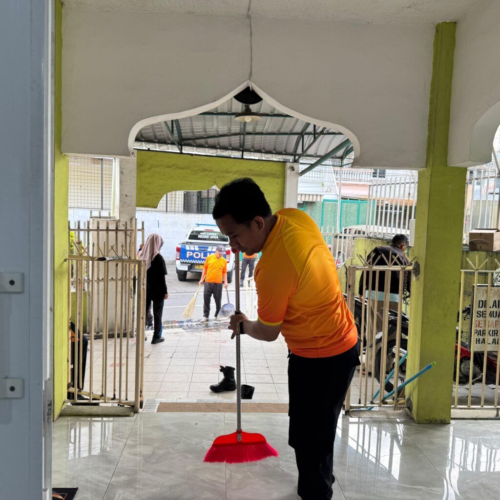 Sambut HUT ke-80 Bhayangkara, Polsek Medan Area Gelar Bakti Religi
