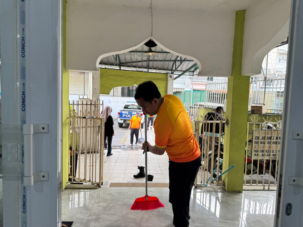 Sambut HUT ke-80 Bhayangkara, Polsek Medan Area Gelar Bakti Religi 