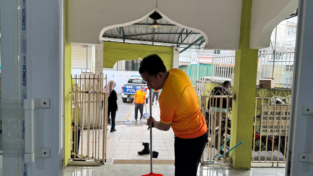 Sambut HUT ke-80 Bhayangkara, Polsek Medan Area Gelar Bakti Religi 