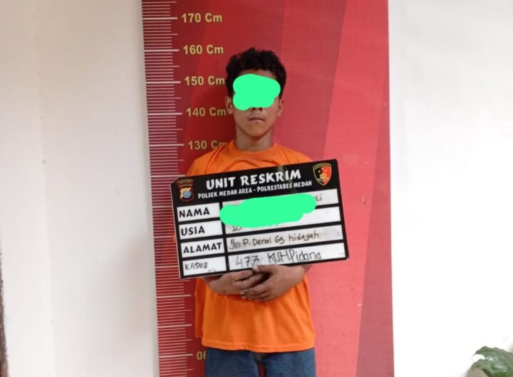 Aksinya Viral, Remaja Maling Motor Ditangkap Polsek Medan Area 