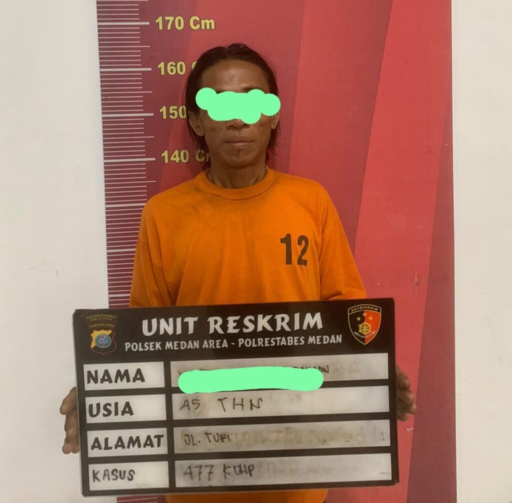 Polsek Medan Area Amankan Spesialis Pembobol Rumah Kosong
