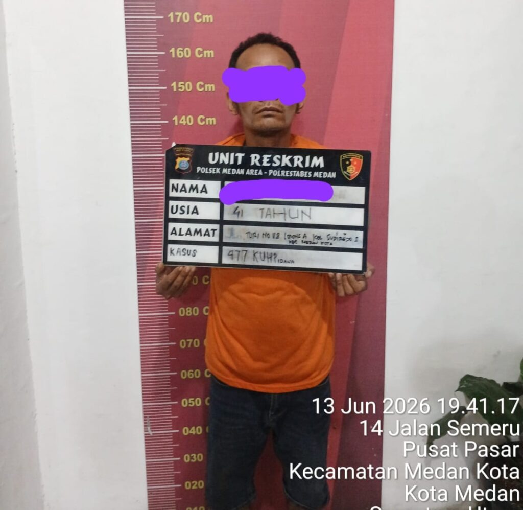 Polsek Medan Area Tangkap Maling 2 Ban Truk di Gudang Antomi