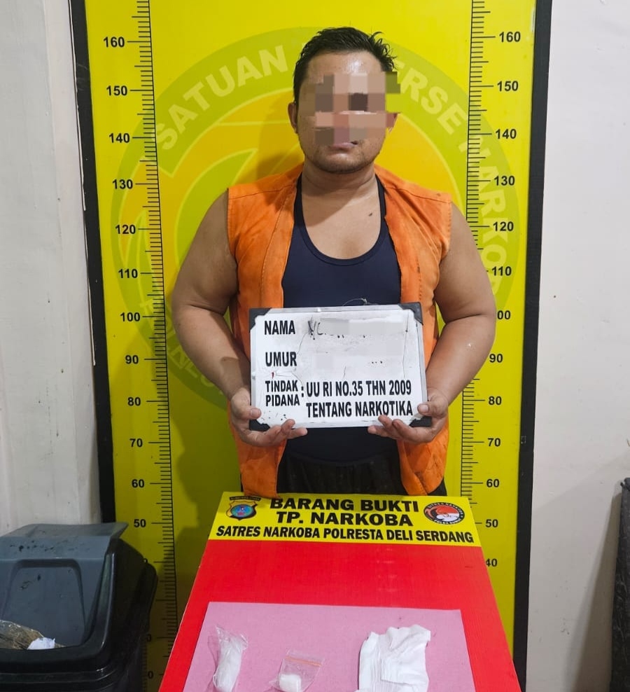Polresta Deli Serdang Tangkap Pengedar Sabu Kerap Transaksi di Biru-biru