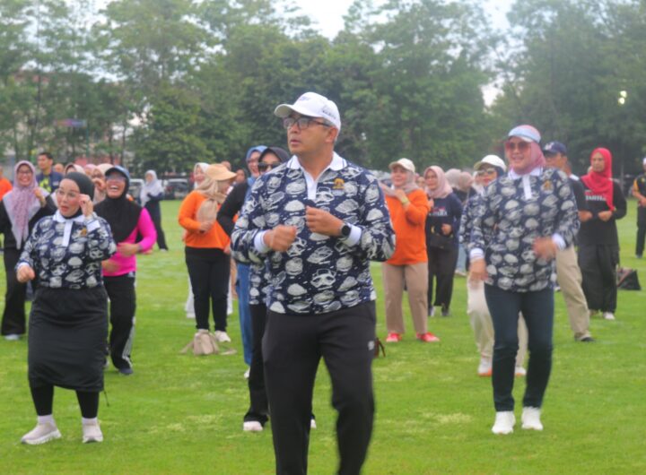 98 Wali Kota Se-Indonesia Senam Pagi Bersama di Taman Cadika Medan 