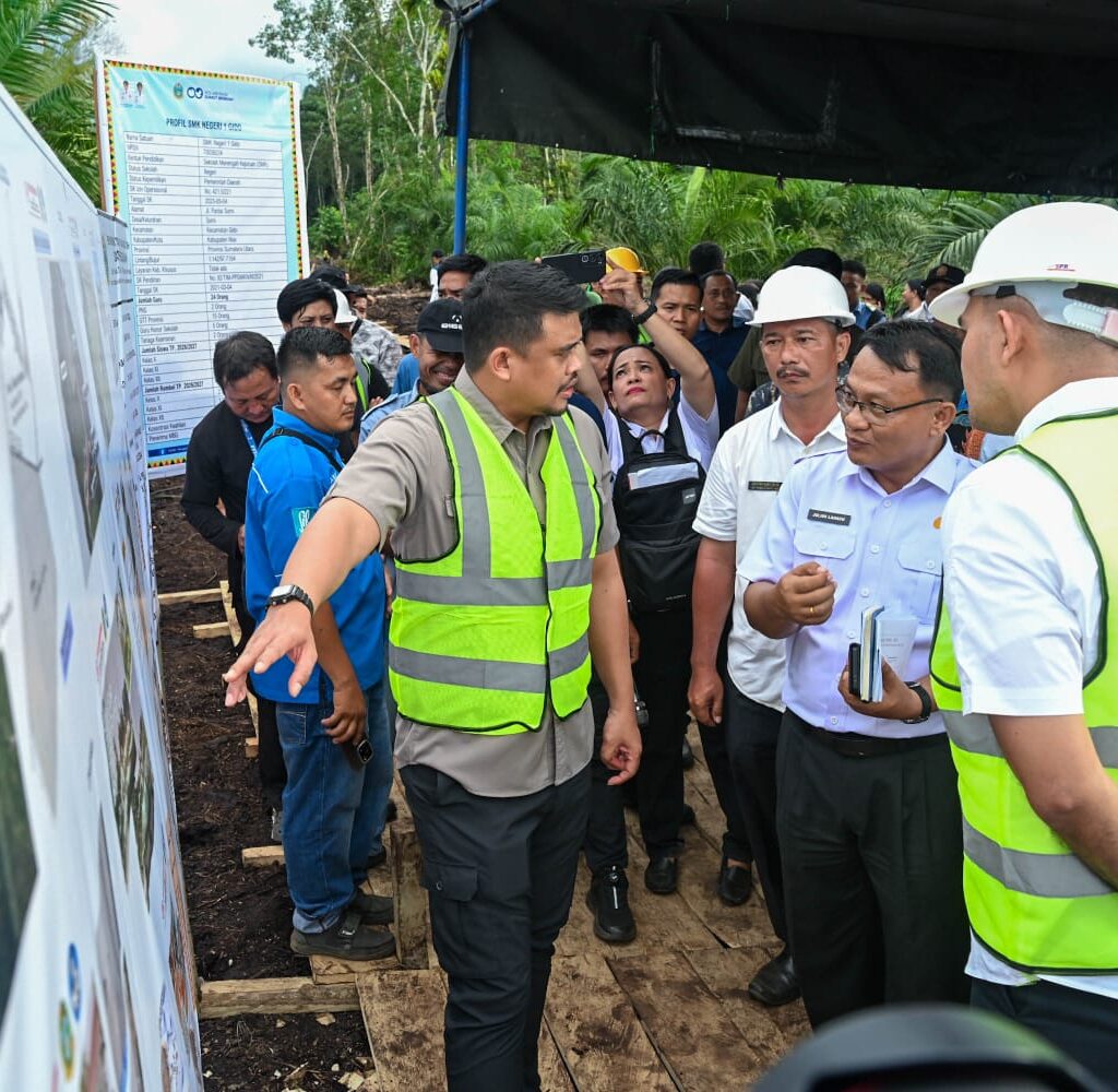 Bobby Nasution Mulai Bangun SMKN 1 Gido, Relokasi Sekolah Langganan Banjir ke Lokasi yang Lebih Layak