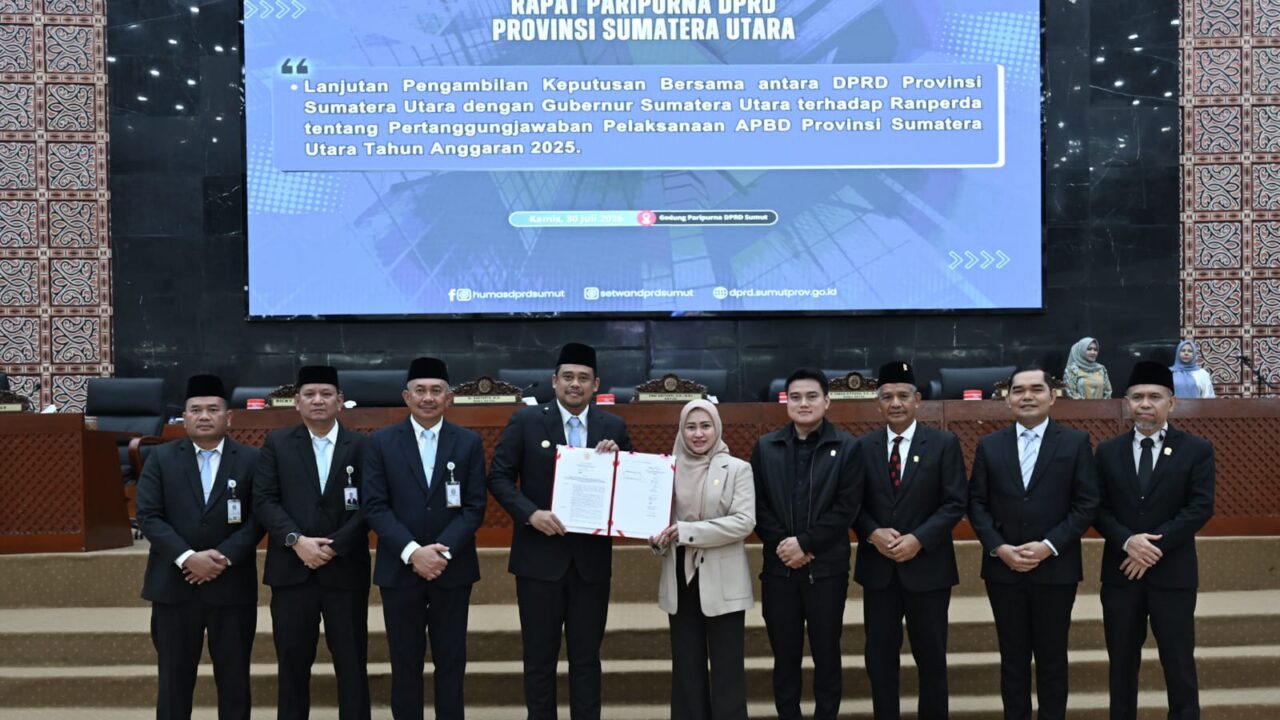 Bobby Nasution dan DPRD Sumut Sepakati Ranperda Pertanggungjawaban APBD 2025