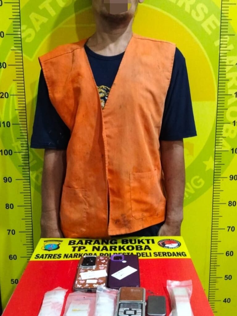 Polisi Tangkap Pengedar Narkoba Batang Kuis, Disita Timbangan Digital dan 1,28 Gram Sabu