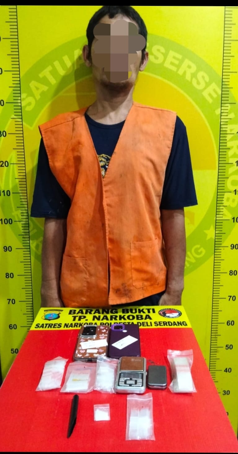 Polisi Tangkap Pengedar Narkoba Batang Kuis, Disita Timbangan Digital dan 1,28 Gram Sabu
