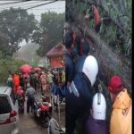 Hujan Disertai Angin Kencang,  Pedagang Bakso dan Gerobaknya Tertimpa Pohon Tumbang di Tanah Lapang Binjai