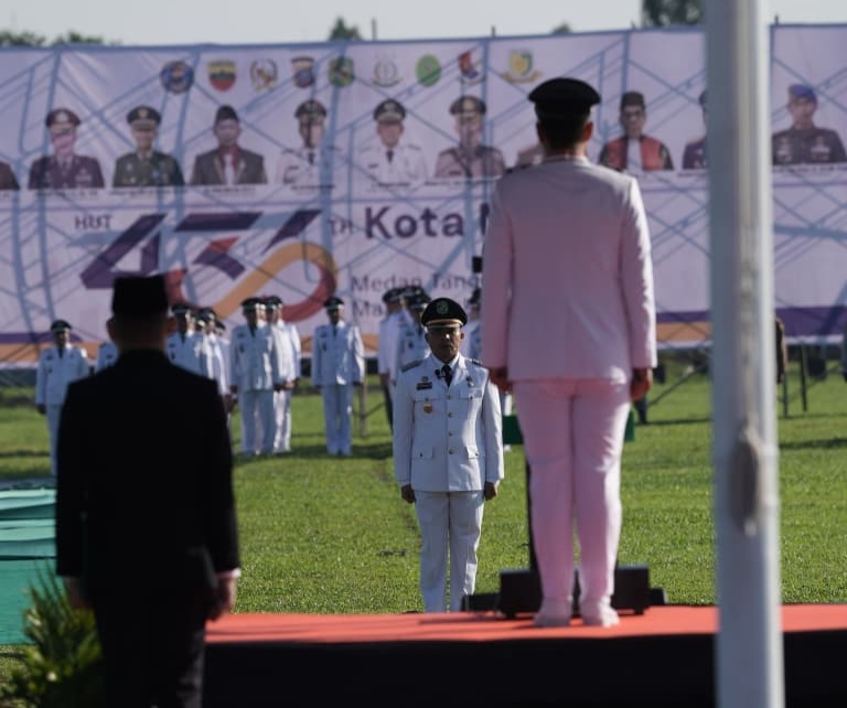 Camat Medan Johor Sukses Jadi Komandan Upacara Hari Jadi ke-436 Kota Medan