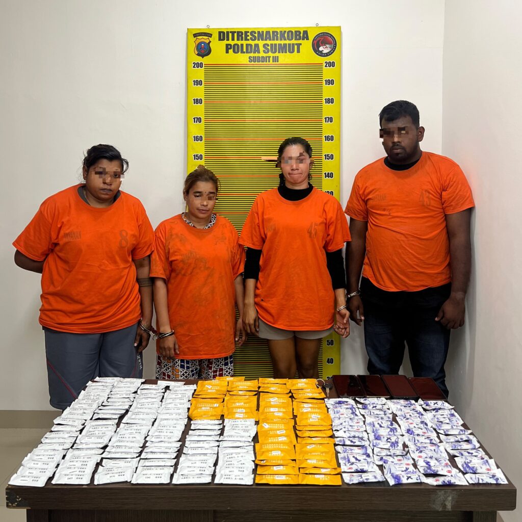 Transaksi Pod Getar Digagalkan, Empat Orang Diamankan dengan 196 Sachet Liquid Mengandung Etomidate