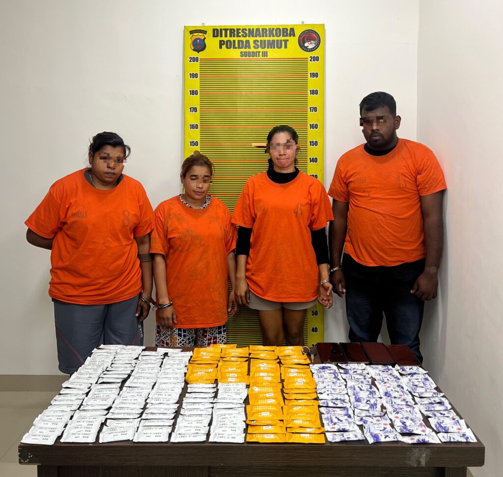 Transaksi Pod Getar Digagalkan, Empat Orang Diamankan dengan 196 Sachet Liquid Mengandung Etomidate