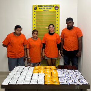Transaksi Pod Getar Digagalkan, Empat Orang Diamankan dengan 196 Sachet Liquid Mengandung Etomidate