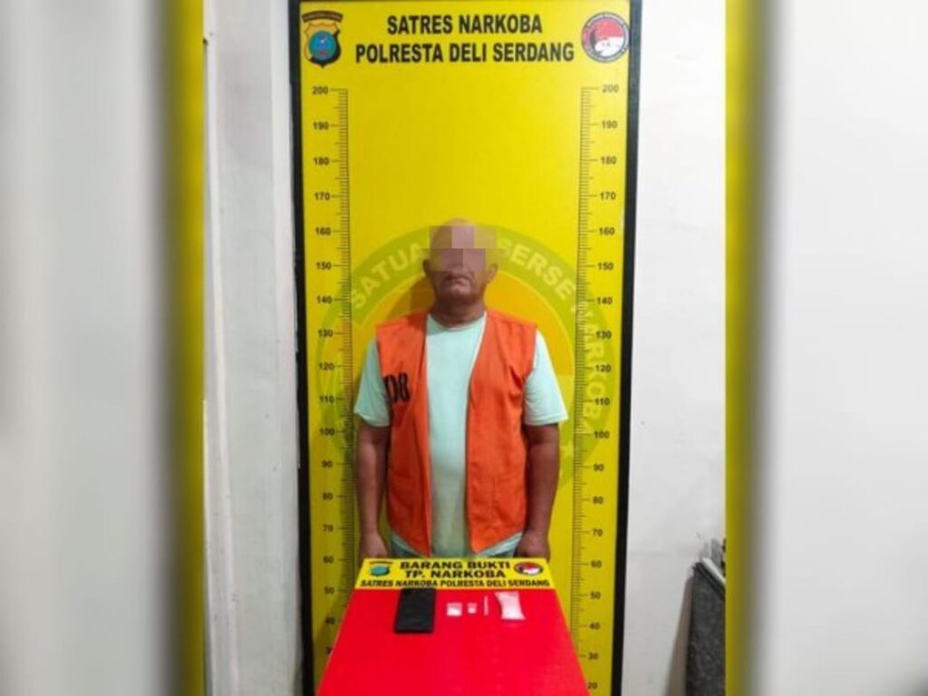 Polresta Deli Serdang Ringkus Pria 56 Tahun Diduga Edarkan Sabu