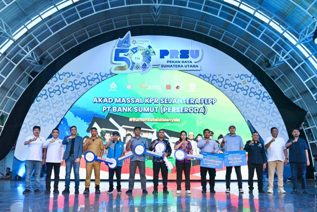 Akad Massal KPR FLPP Bank Sumut di PRSU, 67 Debitur Terima Pembiayaan Rp10,7 Miliar