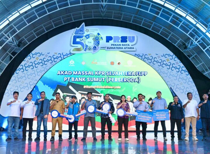 Akad Massal KPR FLPP Bank Sumut di PRSU, 67 Debitur Terima Pembiayaan Rp10,7 Miliar