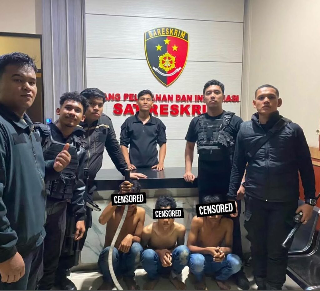 Polisi Ringkus Tiga Anggota Geng Motor dan Sajam di Marelan