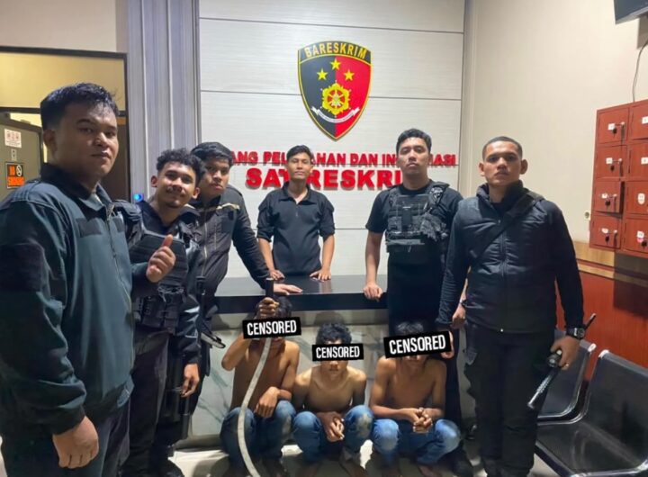 Polisi Ringkus Tiga Anggota Geng Motor dan Sajam di Marelan
