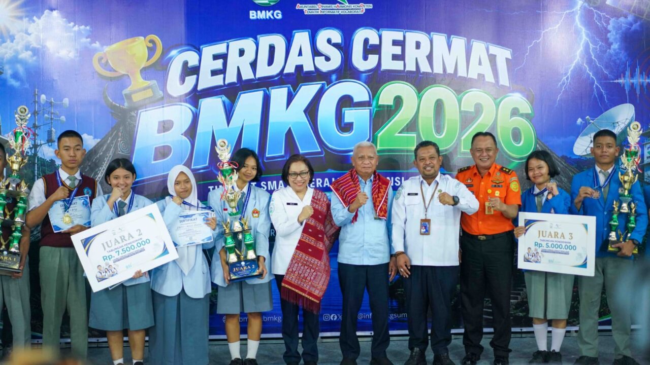 BMKG Gelar LCC 2026 di Sumut, Wagub Dorong Penguatan Literasi Kebencanaan Pelajar