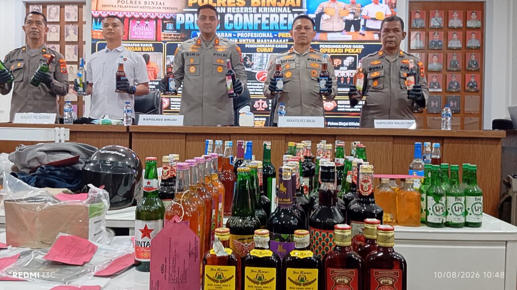 Polres Binjai Bongkar 27 Kasus Kriminal dengan 34 Tersangka, Termasuk Pembuangan Bayi dan Curas