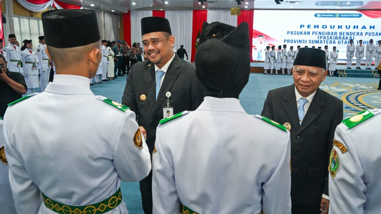 Kukuhkan 74 Paskibraka Sumut, Bobby Nasution Tekankan Peran sebagai Teladan Persatuan
