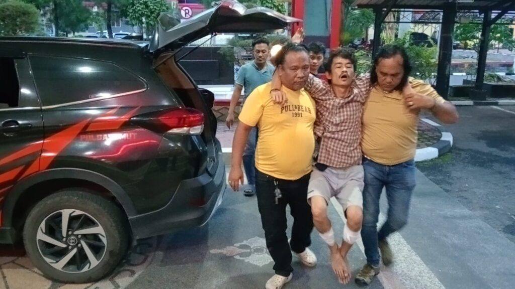 Kurang 24 Jam, Jatanras Polda Sumut Tembak Pelaku Begal Sopir Taksi Online