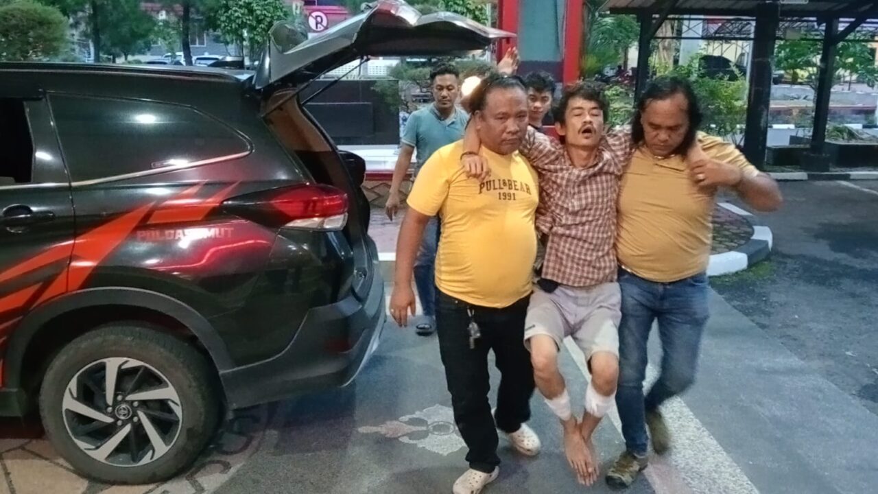 Kurang 24 Jam, Jatanras Polda Sumut Tembak Pelaku Begal Sopir Taksi Online