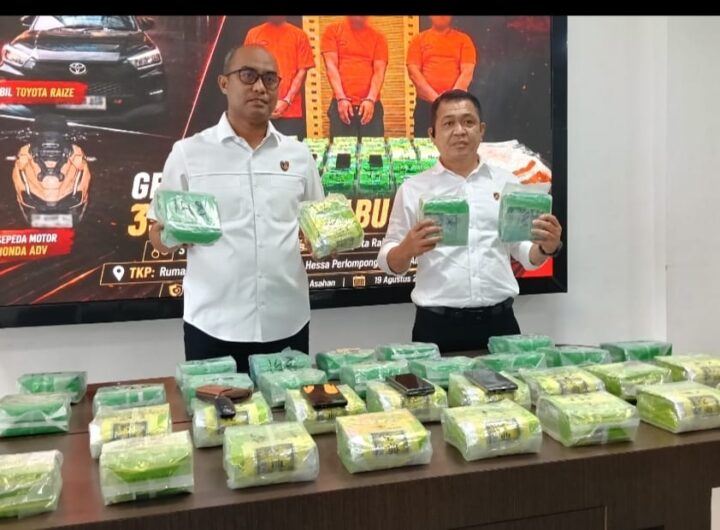 Paman dan Ponakan Kompak Bawa 35 Kg Sabu dari Tanjung Balai