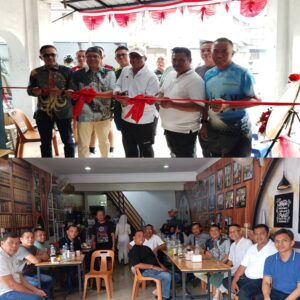 Kantor Kita Monitor dan Cafe Kopi Te Kun Resmi Dibuka, Dansat Brimob Polda Sumut dan Wabup Deli Serdang Turut Hadir