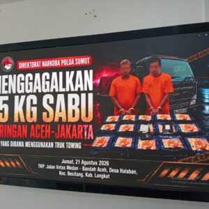 Mobil Towing Jadi Modus Pengiriman 15 Kg Sabu Jaringan Medan-Aceh