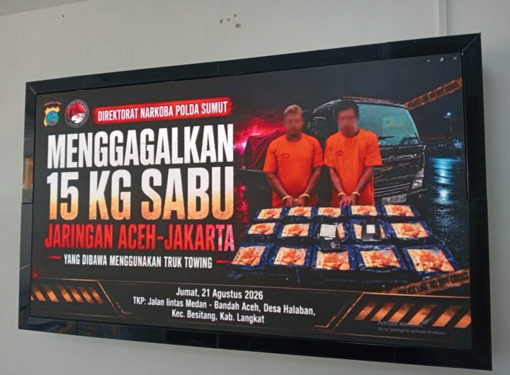 Mobil Towing Jadi Modus Pengiriman 15 Kg Sabu Jaringan Medan-Aceh