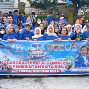 Demokrat Binjai Gelar Gerakan Langit Biru Indonesia Asri, Ajak Warga Peduli Lingkungan