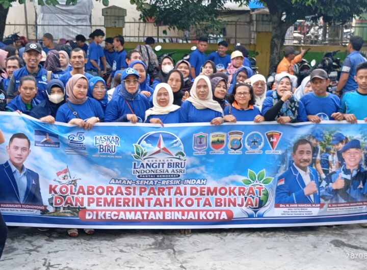 Demokrat Binjai Gelar Gerakan Langit Biru Indonesia Asri, Ajak Warga Peduli Lingkungan
