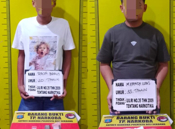 Polresta Deli Serdang Tangkap Dua Pengedar Sabu di Pagar Merbau