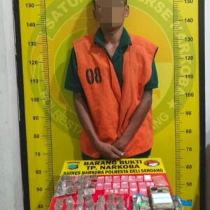 Polisi Tangkap Bandar Narkoba di Batang Kuis, Sita 21 Paket Sabu dan 46 Paket Ganja 
