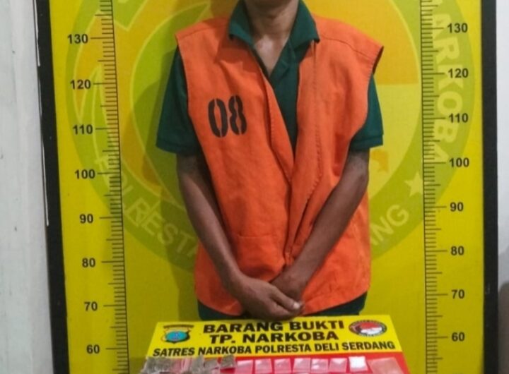 Polisi Tangkap Bandar Narkoba di Batang Kuis, Sita 21 Paket Sabu dan 46 Paket Ganja 