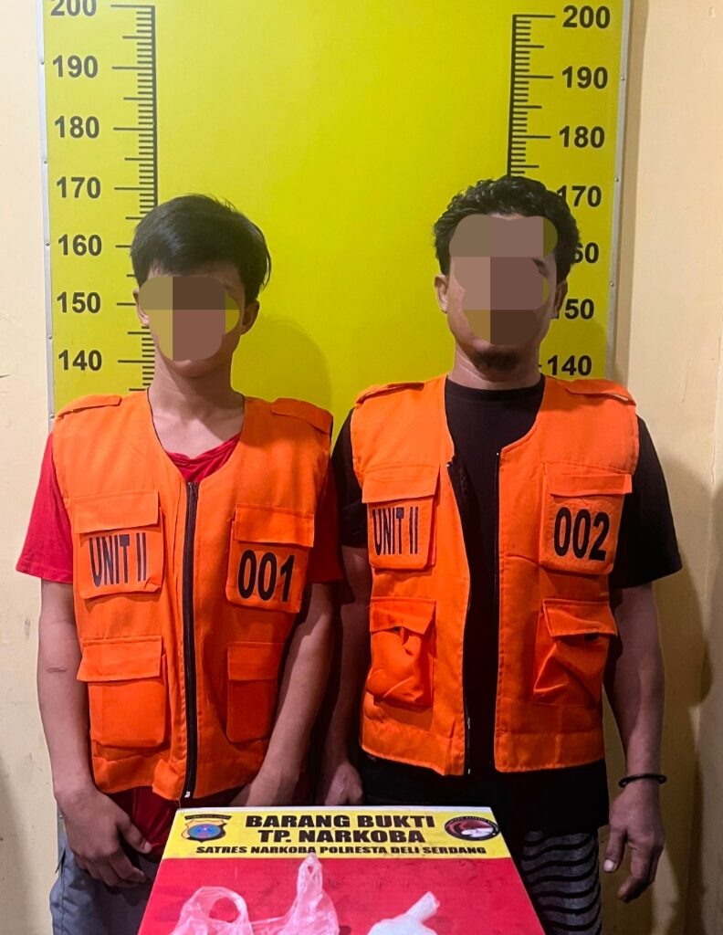 2 Pria di Deli Serdang Ditangkap Bawa 153 Gram Sabu