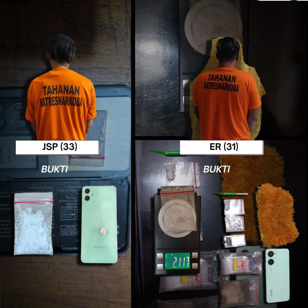 Dua Pria Ditangkap Polres Binjai, Sabu 3,9 Gram Diamankan