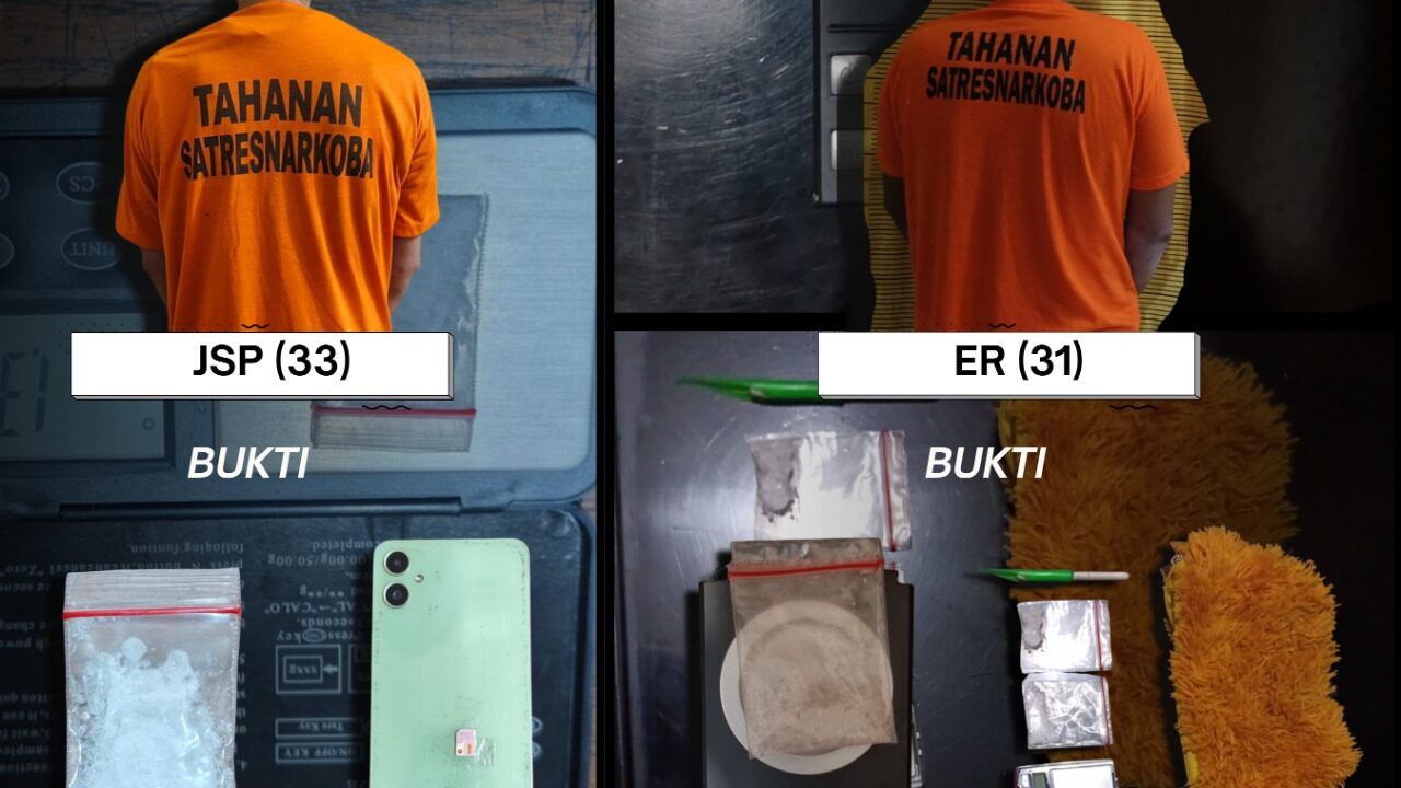 Dua Pria Ditangkap Polres Binjai, Sabu 3,9 Gram Diamankan