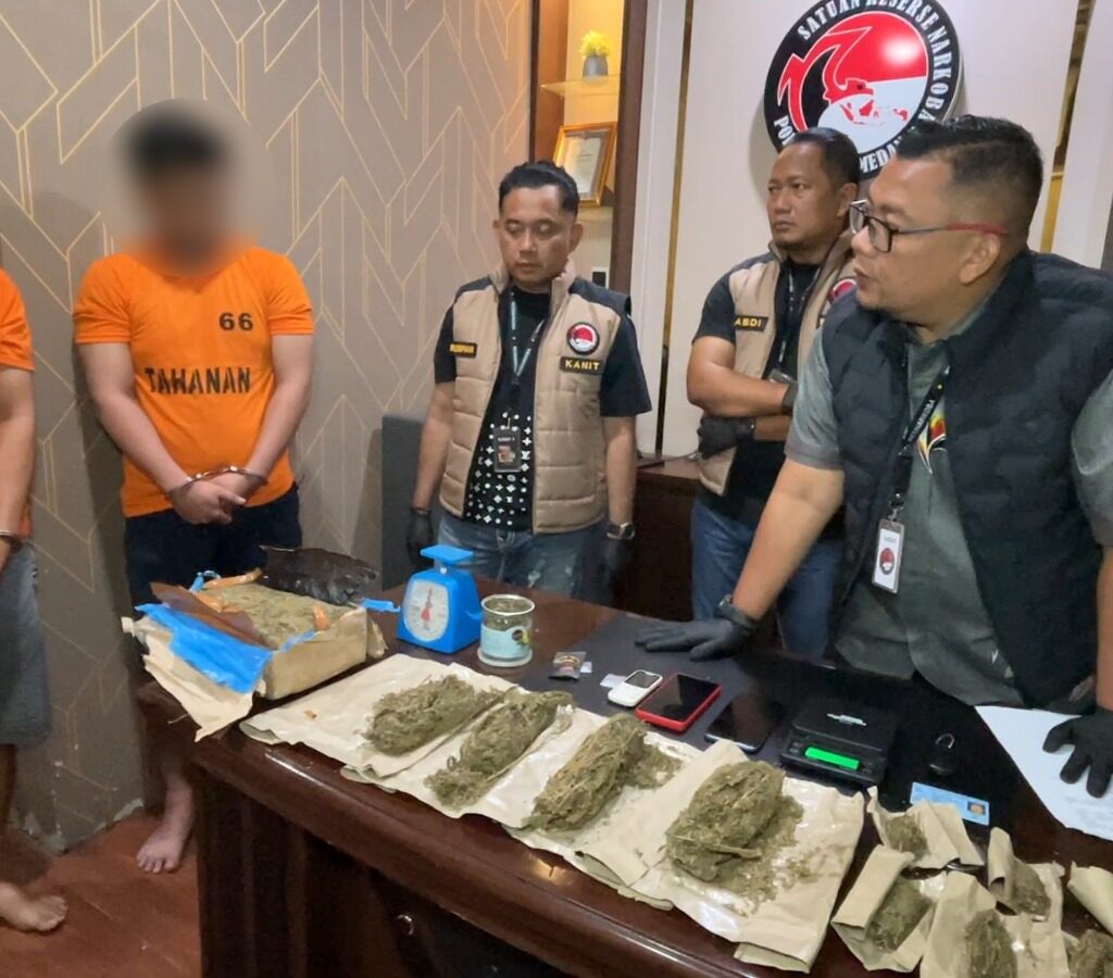 Kos Jadi Tempat Transit Ganja, Sabu, dan Pod Getar Disita Polrestabes Medan