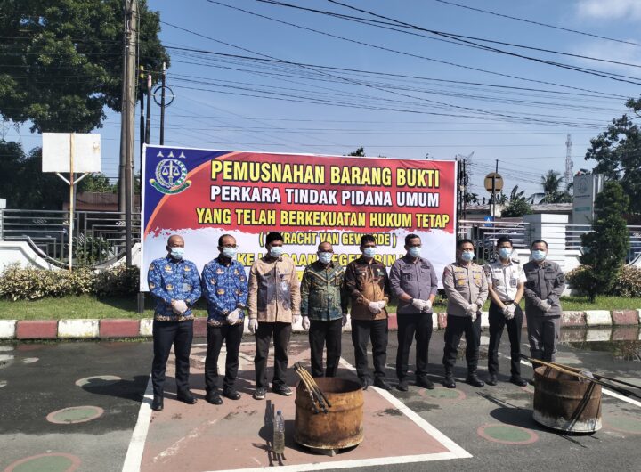 Kejari Binjai Musnahkan Barang Bukti 43 Perkara, 7,91 Kg Ganja dan 48,52 Gram Sabu