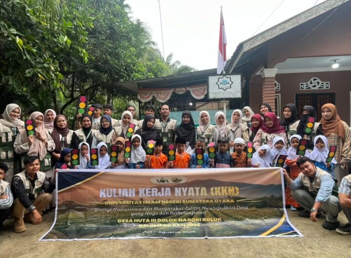 Aksi Seru Mahasiswa KKN UINSU: Tanamkan Kesadaran Berlalu Lintas Sejak Dini pada Siswa RA Wahyu Abadi