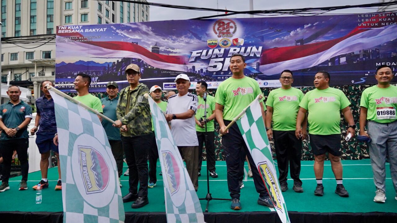 Rico Waas Bersama Pangdam I/BB dan Wagubsu Lepas 20.000 Peserta Fun Run 5K